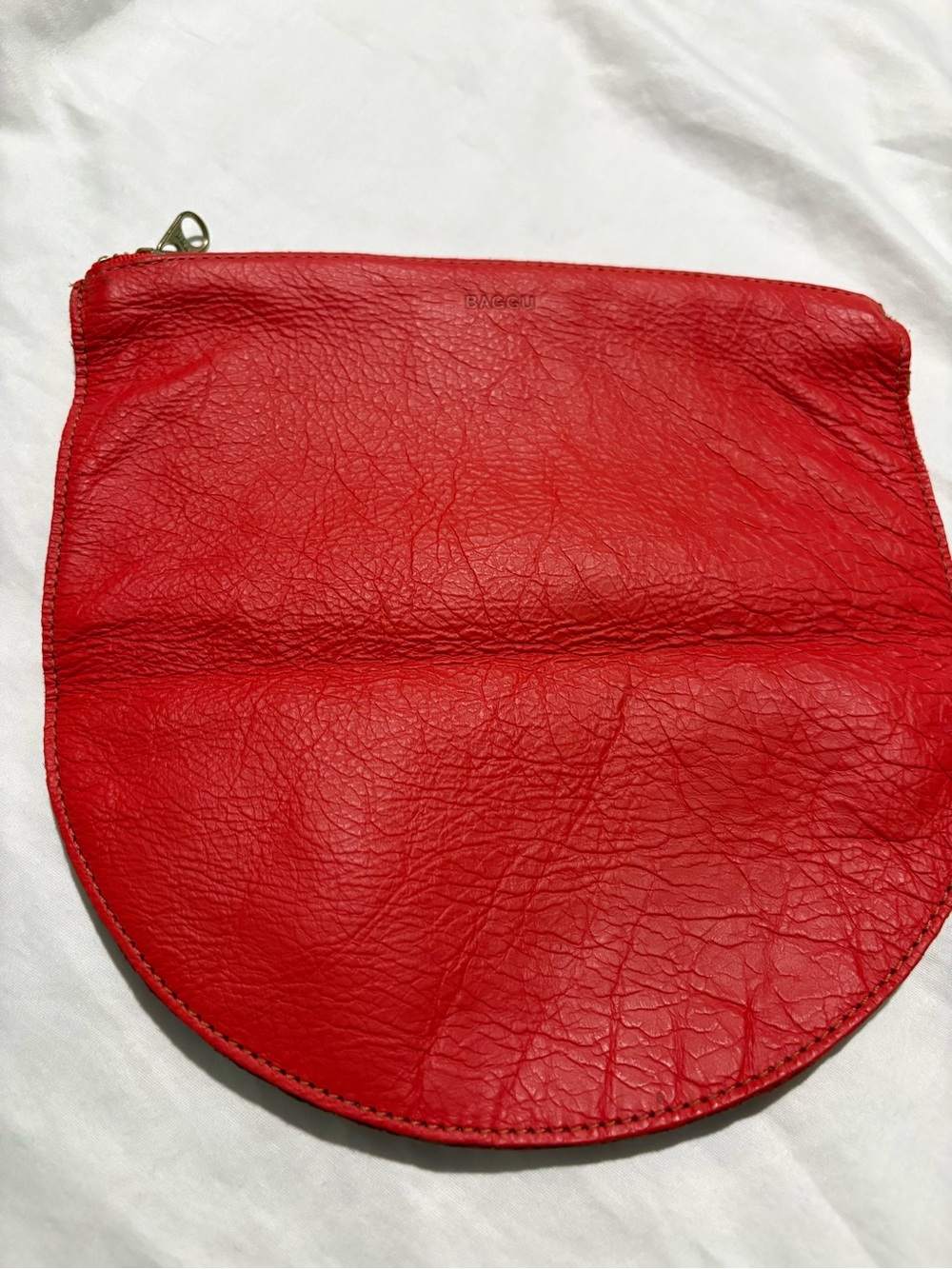 Baggu Large U Pouch in Red Color